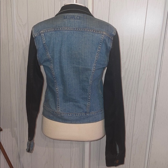 J BRAND PREMIUM DENIM JEAN JACKET BOWIE WAXED SLEEEVES SIZE Sm - Picture 4 of 8